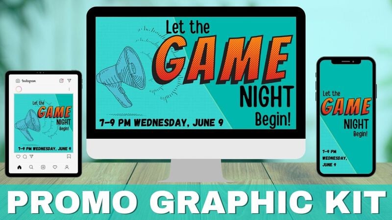 Game Night Canva Graphics Kit